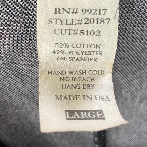 Vintage Y2k Bell Sleeve Stretch Cotton Denim Dress Collared V Neck Dark Wash M - Picture 10 of 10